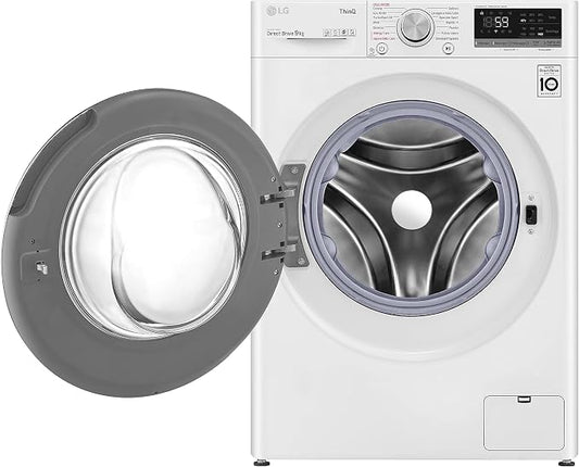 LG F4WV509S1E 9 kg AI DD™ – Lavadora Inteligente Inverter con Vapor Higienizante, WiFi y TurboWash