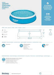 Piscina Autoportante Bestway Fast Set Redonda 366 x 76 cm